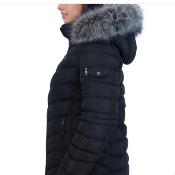 Nautica ladies puffer jacket with faux fur hood - Picture 2 of 5